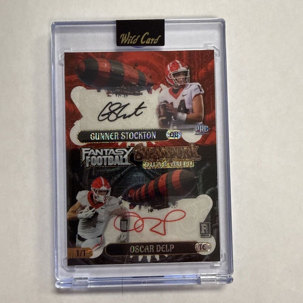 1/1 Gunner Stockton Oscar Delp Dual Auto 2026 Wild Card Steampunk  Georgia
